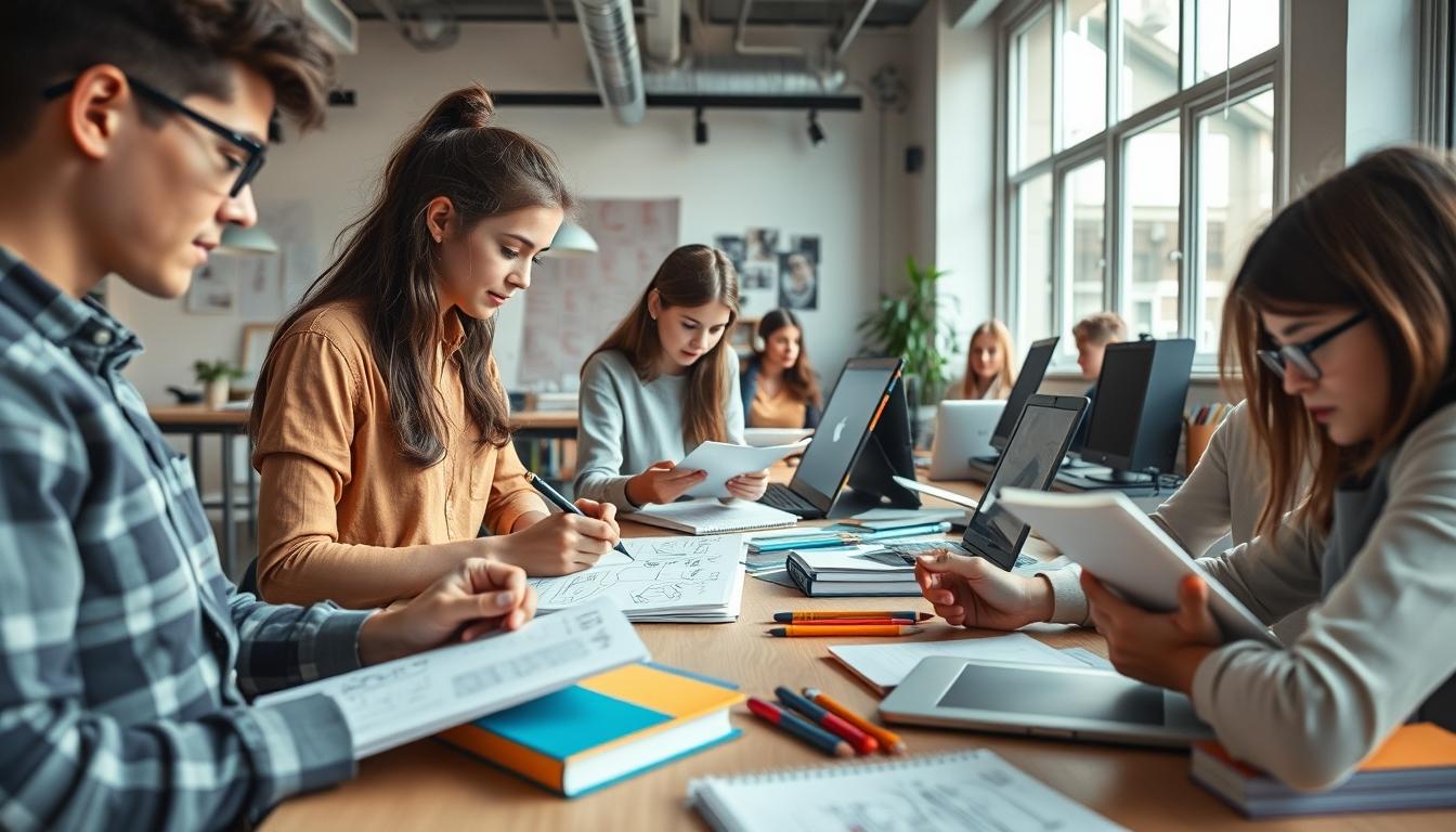 Modern university campus for students